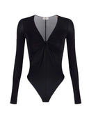 Body ELISABETTA FRANCHI , Crêpe jersey bodysuit with draping