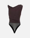 Top ELISABETTA FRANCHI,  jersey fabric with jewel shoulder detail, Maro