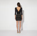 Top ELISABETTA FRANCHI, lightweight jersey fabric, Negru