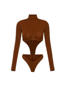 Top ELISABETTA FRANCHI,  jersey fabric with jewel logo detail, Maro