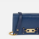 Geanta ELISABETTA FRANCHI, Shoulder bag with groumette chain, Bleumarin
