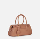 Geanta ELISABETTA FRANCHI, Small Boston bag in Nappa leather, Maro