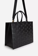 Geanta ELISABETTA FRANCHI, Bold Monogram medium shopper Black