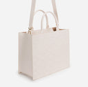 Geanta ELISABETTA FRANCHI, Bold Monogram medium shopper Cream