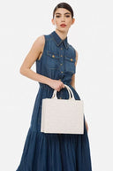 Geanta ELISABETTA FRANCHI, Bold Monogram small shopper Nude
