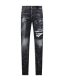 Blugi DSQUARED2, Insertie logo alba, Cool Guy