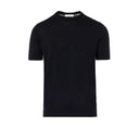 Tricou Paolo Pecora, Ribbed Collar, Knitted, Blue