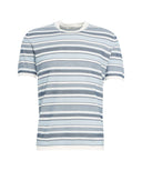 Tricou Paolo Pecora, Ribbed Collar, Knitted, Blue
