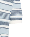 Tricou Paolo Pecora, Ribbed Collar, Knitted, Blue
