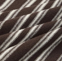 Tricou PAOLO PECORA, Dark Brown Striped Silk, Loose Fit