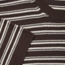 Tricou PAOLO PECORA, Dark Brown Striped Silk, Loose Fit