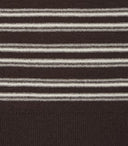 Tricou PAOLO PECORA, Dark Brown Striped Silk, Loose Fit