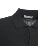 Tricou Paolo Pecora, Ribbed Collar, Knitted, Black