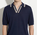 Tricou PAOLO PECORA, Loose Fit, Polo Shirt, Blue