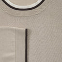 Tricou PAOLO PECORA, Beige Cotton Silk Crew Neck