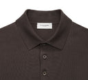 Tricou PAOLO PECORA, Dark Brown Cotton Polo Shirt