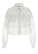 Camasa ELISABETTA FRANCHI, Organza shirt,  oversized fit