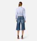 Camasa ELISABETTA FRANCHI, Cotton poplin shirt with waistband