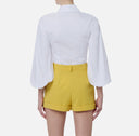 Camasa ELISABETTA FRANCHI, Shirt in stretch cotton, Alb