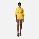Camasa ELISABETTA FRANCHI, Shirt in stretch cotton, Galben