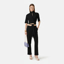 Camasa ELISABETTA FRANCHI, Bowtie blouse, Negru