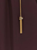 Camasa ELISABETTA FRANCHI, in georgette fabric with jewel details, Brown