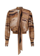 Camasa ELISABETTA FRANCHI, tie-neck shirt