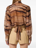 Camasa ELISABETTA FRANCHI, tie-neck shirt