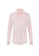 Camasa ELISABETTA FRANCHI, Cotton shirt with bow, Roz
