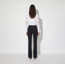 Camasa ELISABETTA FRANCHI, Cotton shirt with bow tie, Alb 2