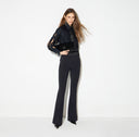 Camasa ELISABETTA FRANCHI, Cotton shirt with bow tie, Negru 2