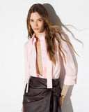 Camasa ELISABETTA FRANCHI, Cotton shirt with sashes