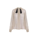 Camasa ELISABETTA FRANCHI, with micro-polka dot print, Nude