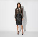 Camasa ELISABETTA FRANCHI, with micro-polka dot print, Negru