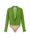 Body ELISABETTA FRANCHI, Bodysuit in viscose georgette fabric