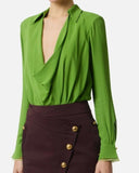 Body ELISABETTA FRANCHI, Bodysuit in viscose georgette fabric