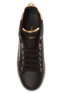 Sneakers Dolce&Gabbana, Negru, Accesorizat Logo Brand Portofino