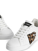 Sneakers DOLCE & GABBANA, logo-patch sneakers, leopard print