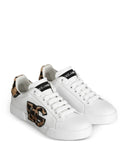 Sneakers DOLCE & GABBANA, logo-patch sneakers, leopard print