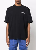 Tricou MARCELO BURLON, Multicolor Logo Brodat, Negru