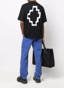 Tricou MARCELO BURLON, Multicolor Logo Brodat, Negru