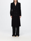 Palton ELISABETTA FRANCHI, Double-Breasted Long Coat Elisabetta Franchi in Viscose Blend with Lapels
