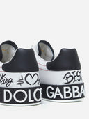 SNEAKERS DOLCE & GABBANA , Graffiti Printed Low-Top, New Tech leather, White