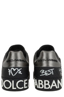 SNEAKERS DOLCE & GABBANA , Graffiti Printed Low-Top, New Tech leather, Black