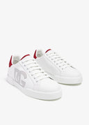 SNEAKERS DOLCE & GABBANA, Portofino, Red, Logo Perforat