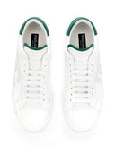 Sneakers DOLCE & GABBANA, White Portofino, Logo perforat