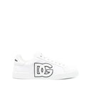 SNEAKERS DOLCE & GABBANA, Calfskin Portofino, Black Details, White