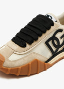 Sneakers DOLCE & GABBANA, Nylon sneakers with lateral DG, Black and Beige