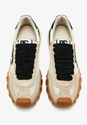 Sneakers DOLCE & GABBANA, Nylon sneakers with lateral DG, Black and Beige