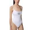 COSTUM DE BAIE ELISABETTA FRANCHI, One Piece, Black Logo Print, White